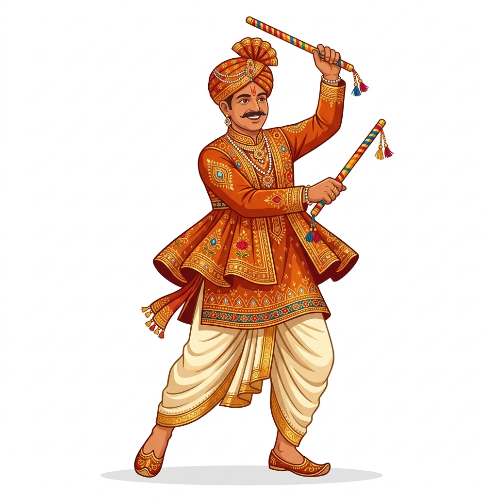 Male playing Garba